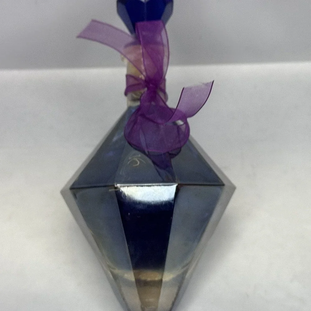 Vintage Pier 1 Imports Bath Foam Made in‎ Italy Purple Glass Bottle Discontinued